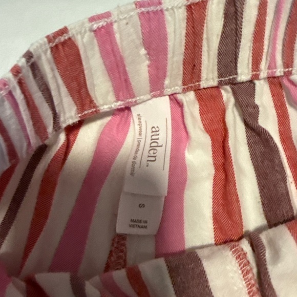 Auden Women’s Sleep Shorts Pink Striped Elastic Waist Size Small - Picture 3 of 7